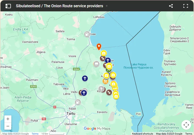 Sibulatee (Onion Route) Peipsi järve ääres, Kauplus Varakamber asukoht kaardil